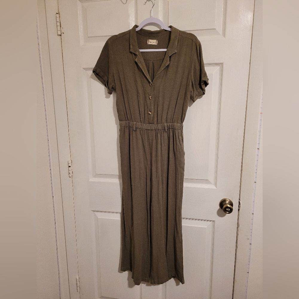 Alter'd State olive green‎ Linen blend jumpsuit